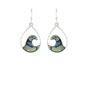 MOP Waves Teardrop Earrings
